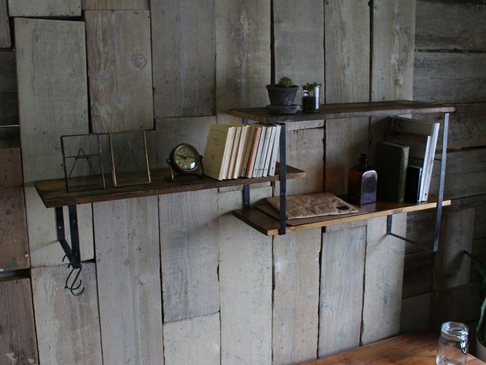 アイアン ウォールシェルフサポート L | 家具・インテリア a.depeche