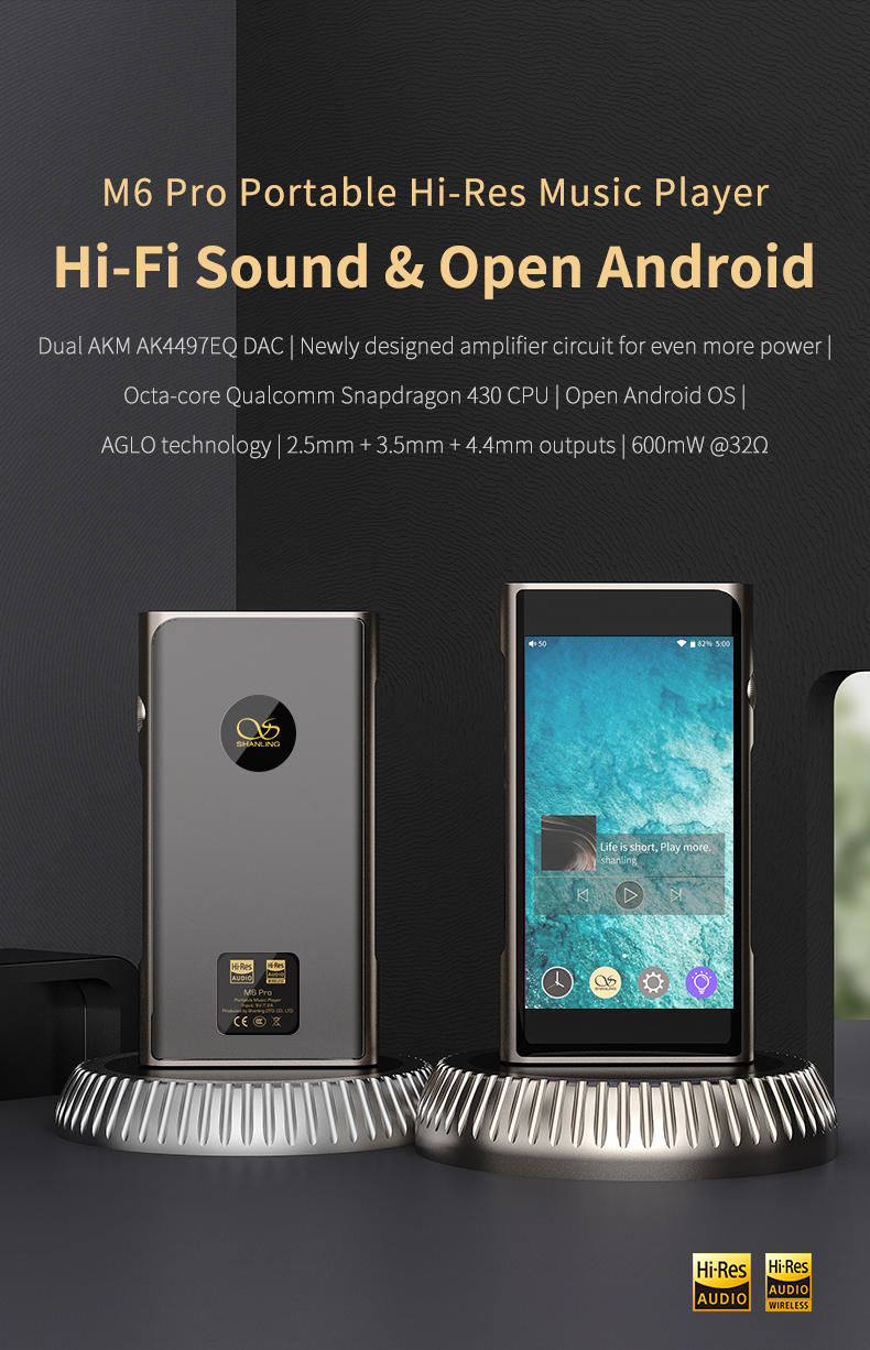 Shanling M6 Pro Portable Android Music Player With Dual AK4497EQ