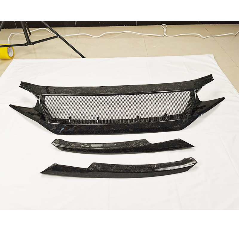 シビック FC JS N1 スタイルカーボンファイバーグラスフロントグリル