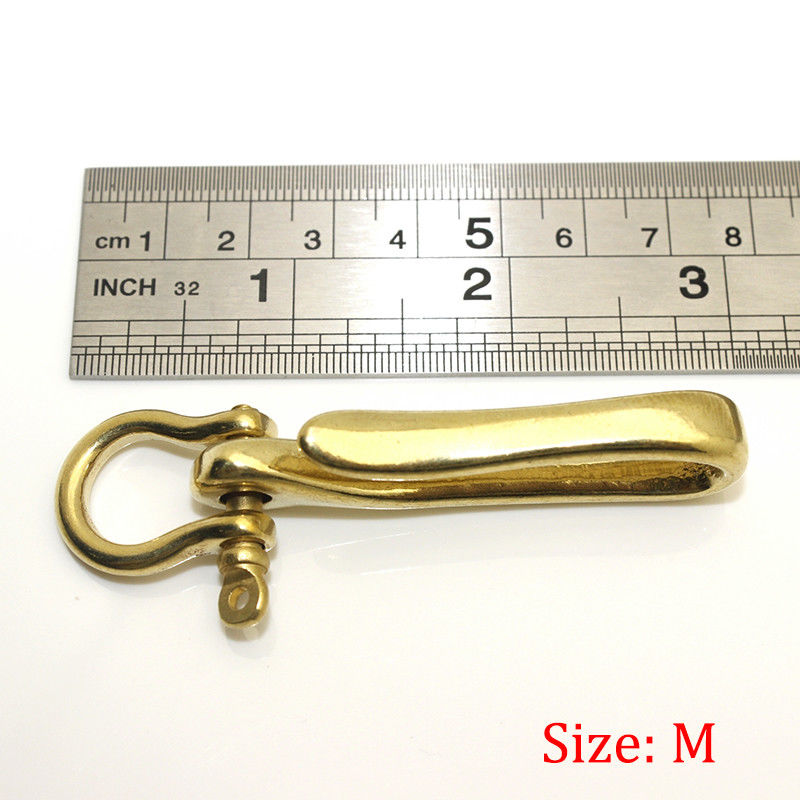 ベルトuフック真鍮キーホルダーfobクリップレトロヴィンテージ