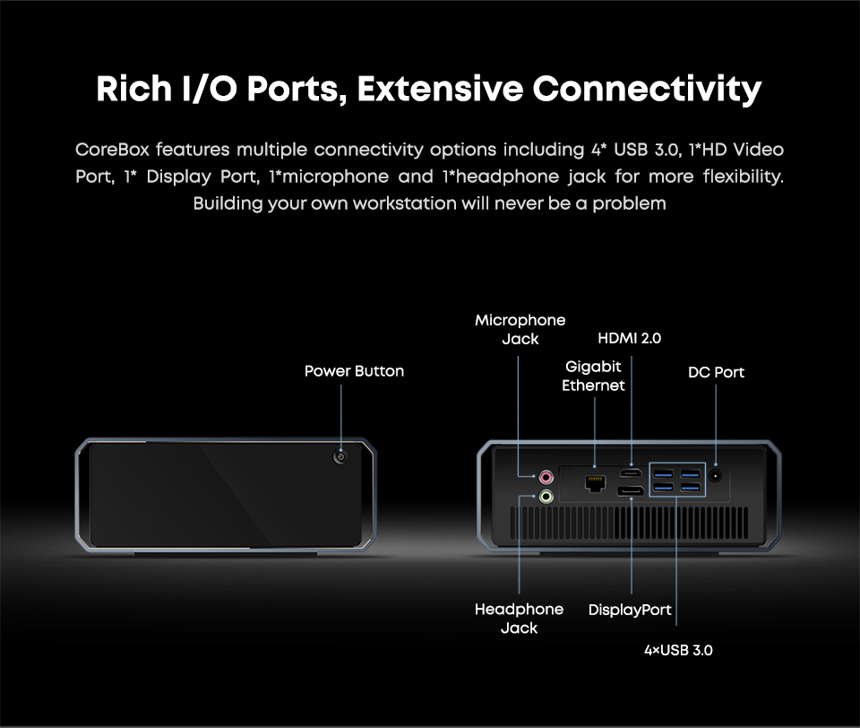 CHUWI Latest CoreBox Intel i5-8259U mini Gaming Desktop PC 16G RAM