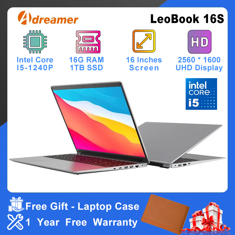 Adreamer 16 Inch Laptop LeoBook16S 2560*1600 IPS 60Hz CPU Intel