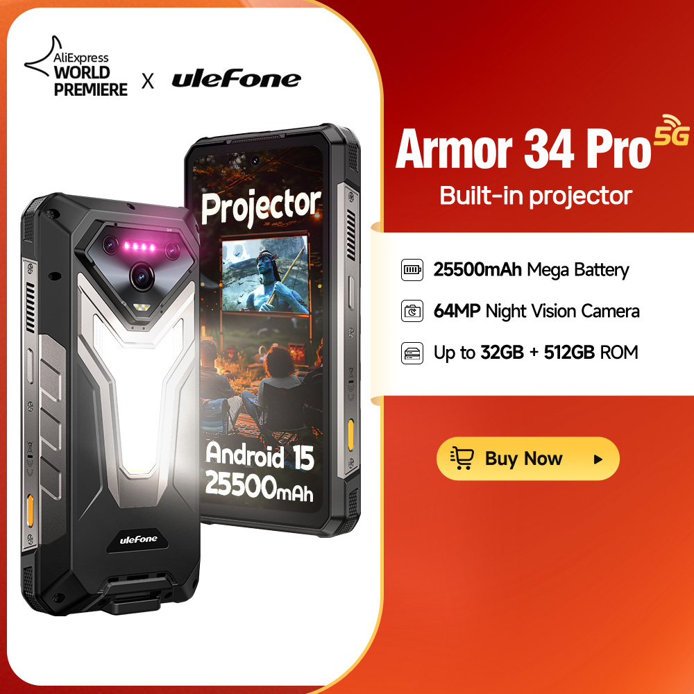 NEW】Ulefone AI Smartphone Armor 34 Pro 5G 25500mAh Built-in