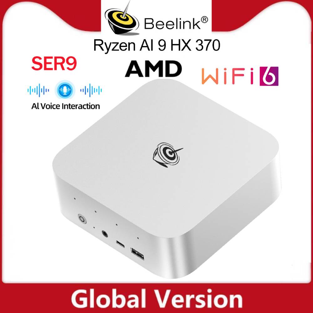 Beelink SER9 AMD Ryzen AI 9 HX370 Powerful AI PC DDR5 Mini Gaming