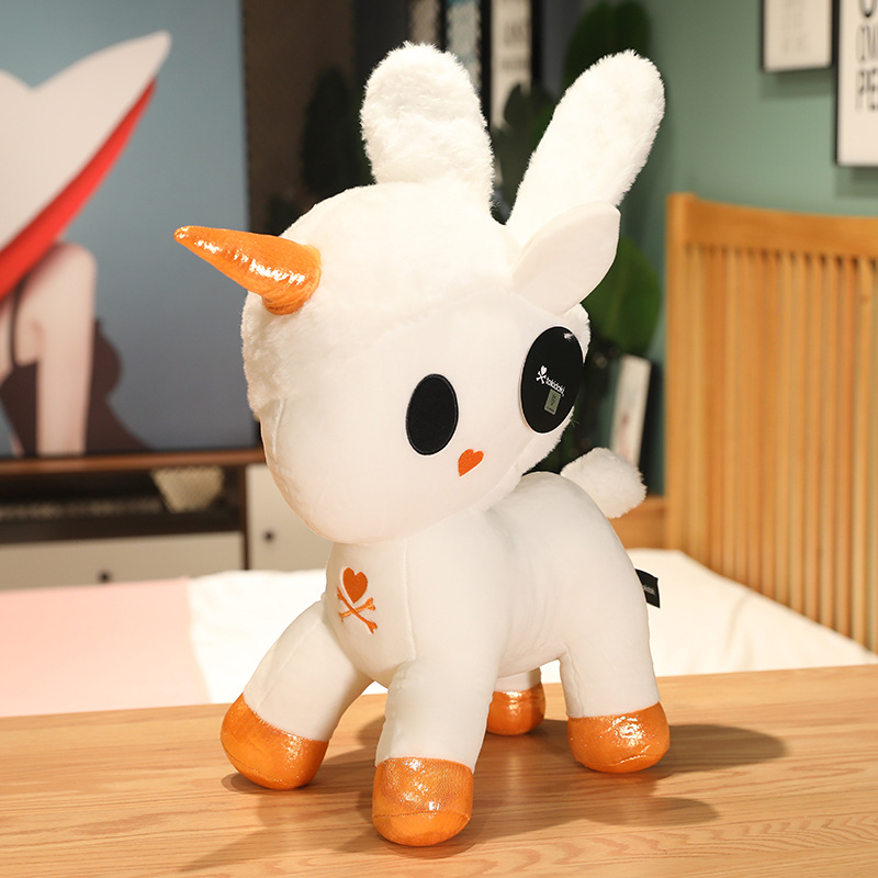 Tokiodki-カラフルなユニコーンぬいぐるみ,27/45cm,かわいい人形