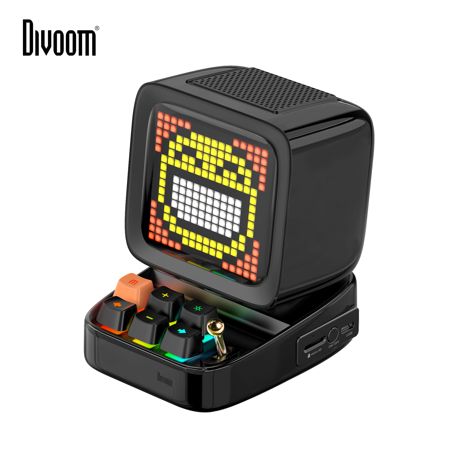 DIVOOM-レトロアートスピーカー,Bluetooth,ポータブル,アラーム付き