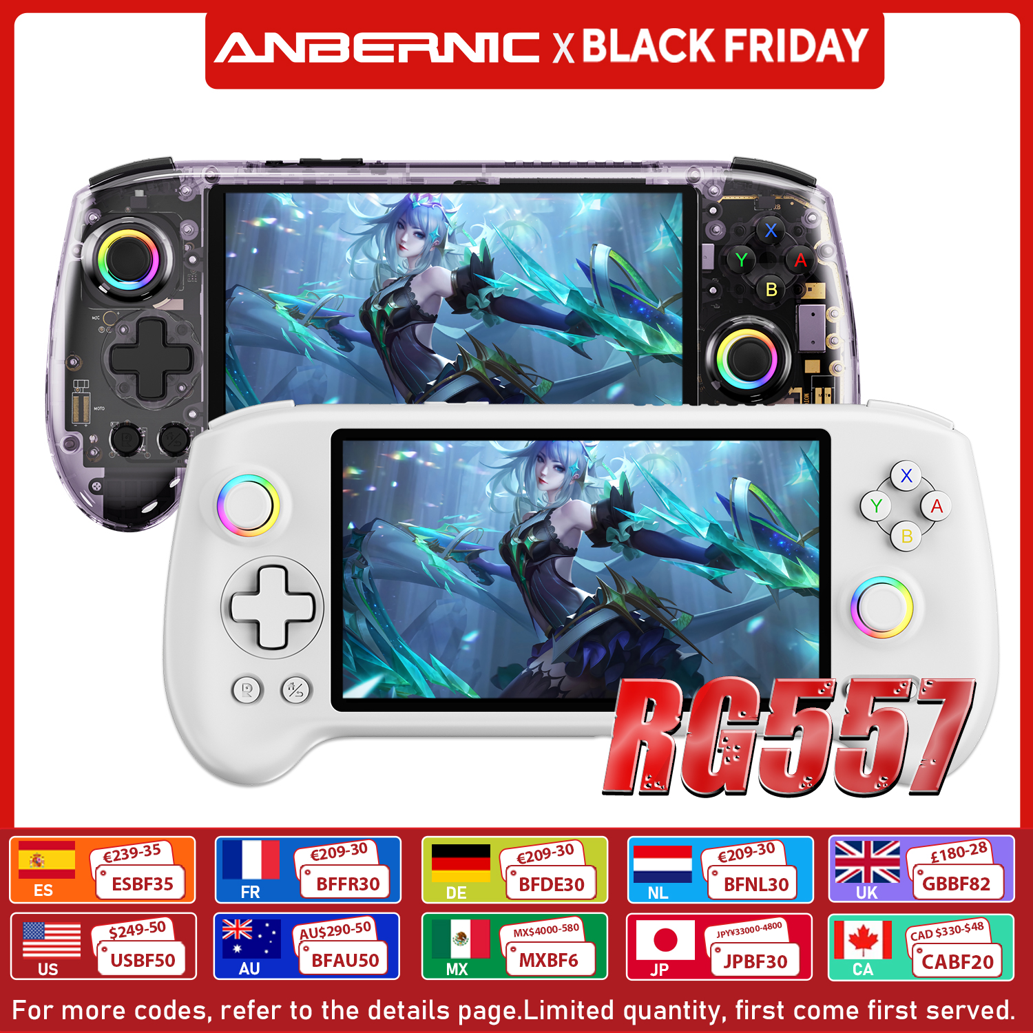 ANBERNIC RG557 Handheld Video Game Console Android 14 Gaming