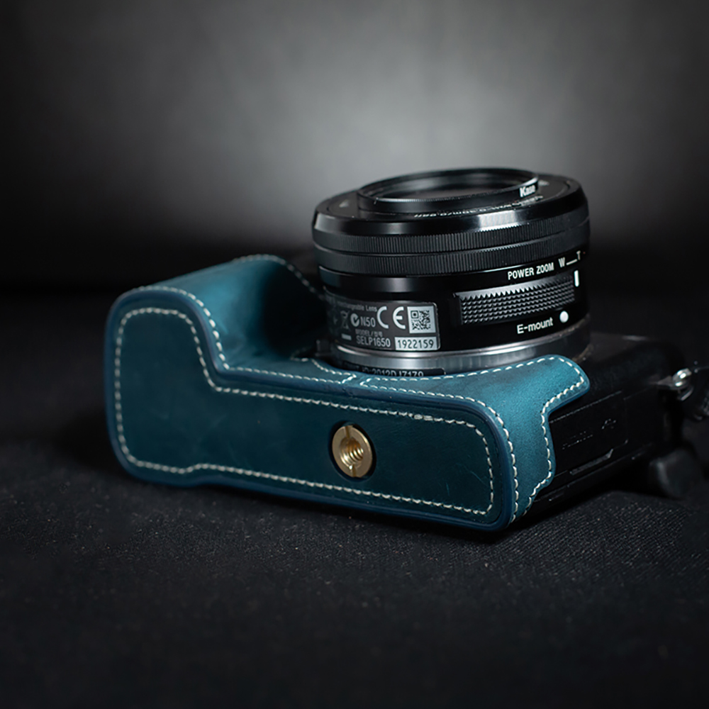 手作り本革保護ハーフケースソニー NEX-6/7 カバーヴィンテージ保護