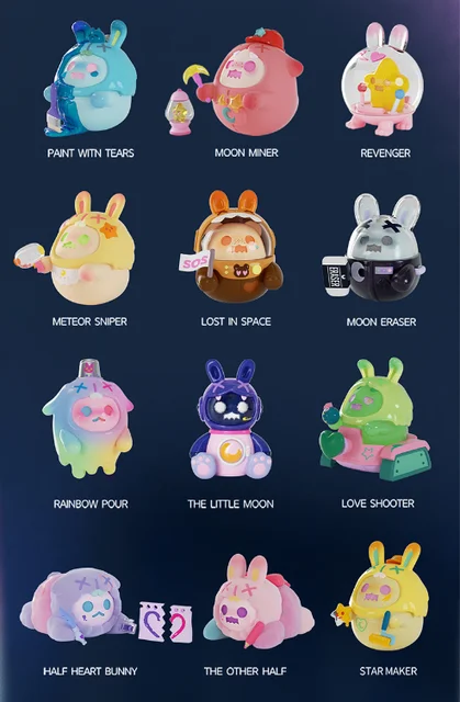 Ghost Bear ShinWoo The Lonely Moon Trendy Blind Box Anime Action