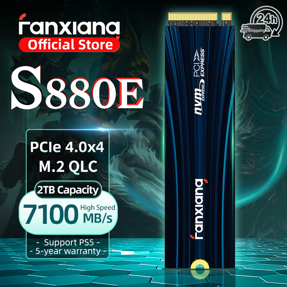 Fanxiang S880E M.2 SSD 7300MB/s 1TB/2TB/4TB M.2 NVMe SSD ドライブ