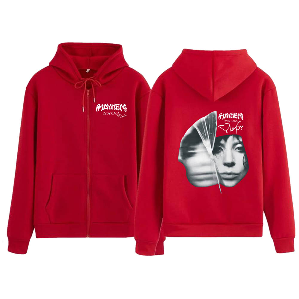 Lady GAGA The Mayhem Ball Tour 2025 ジッパー パーカー 原宿ヒップ