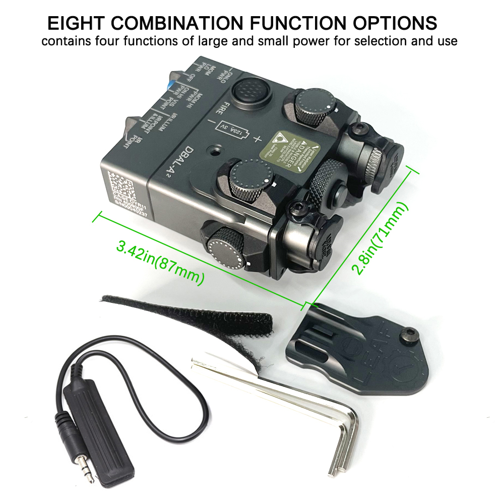 フルメタルDBAL-A2グリーンレーザーサイト事前2可視/irデュアルビーム