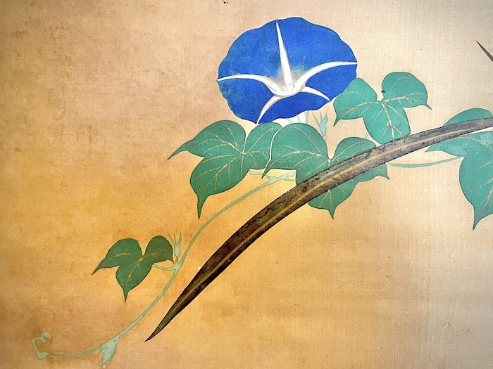 鈴木其一「朝顔小禽図」 絹本 着色 琳派 江戸絵画 / Suzuki Kiitsu