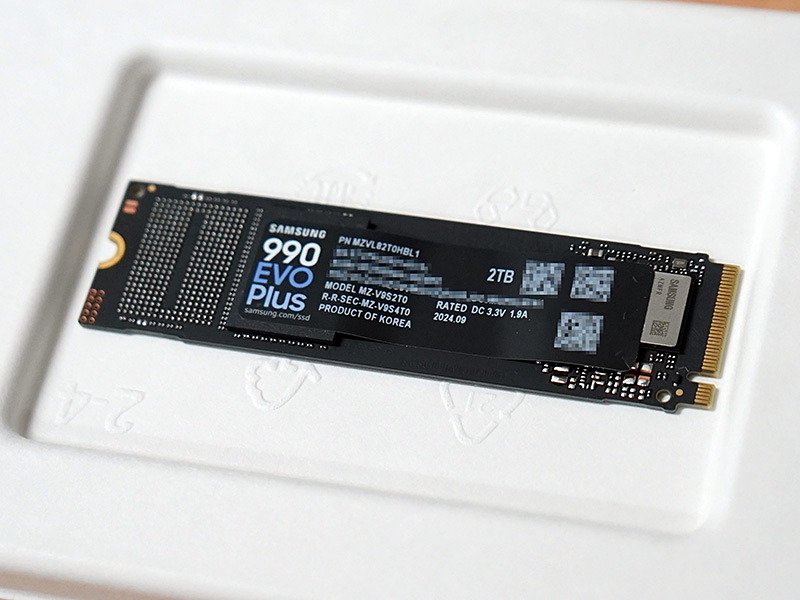 Samsungの新型SSD「990 EVO Plus」の2TBモデルが発売、最大リード速度