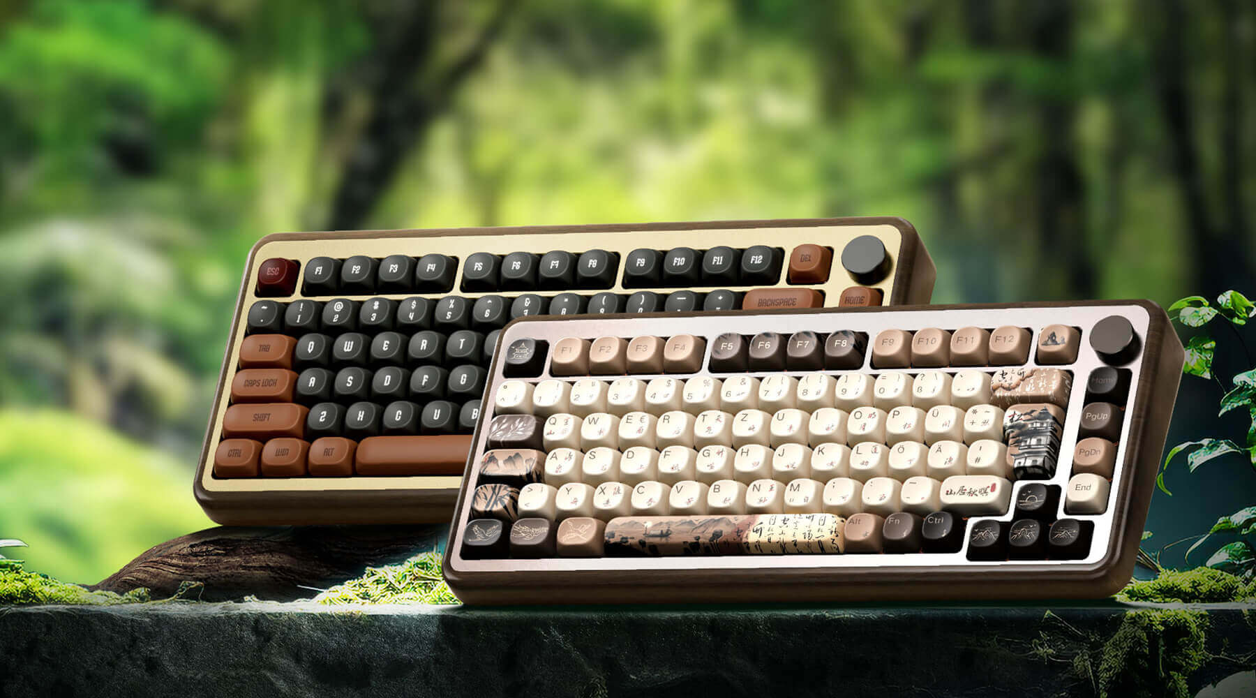 Akko MU02 メカニカルキーボード MU02 Wood Mechanical Keyboard