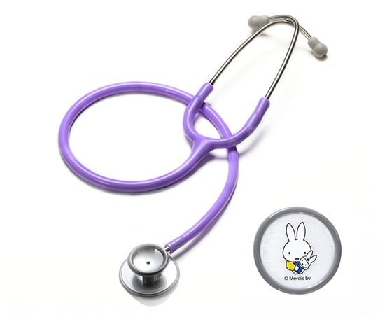 7-3380-06 キャラクターダブル聴診器 ミッフィー バイオレット 95007