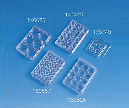 2-5464-02 マルチディッシュ 丸型（6ウェル）1箱（1枚×75袋入） 140675