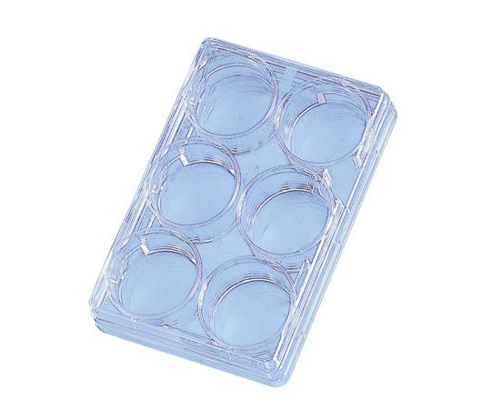 2-5464-02 マルチディッシュ 丸型（6ウェル）1箱（1枚×75袋入） 140675