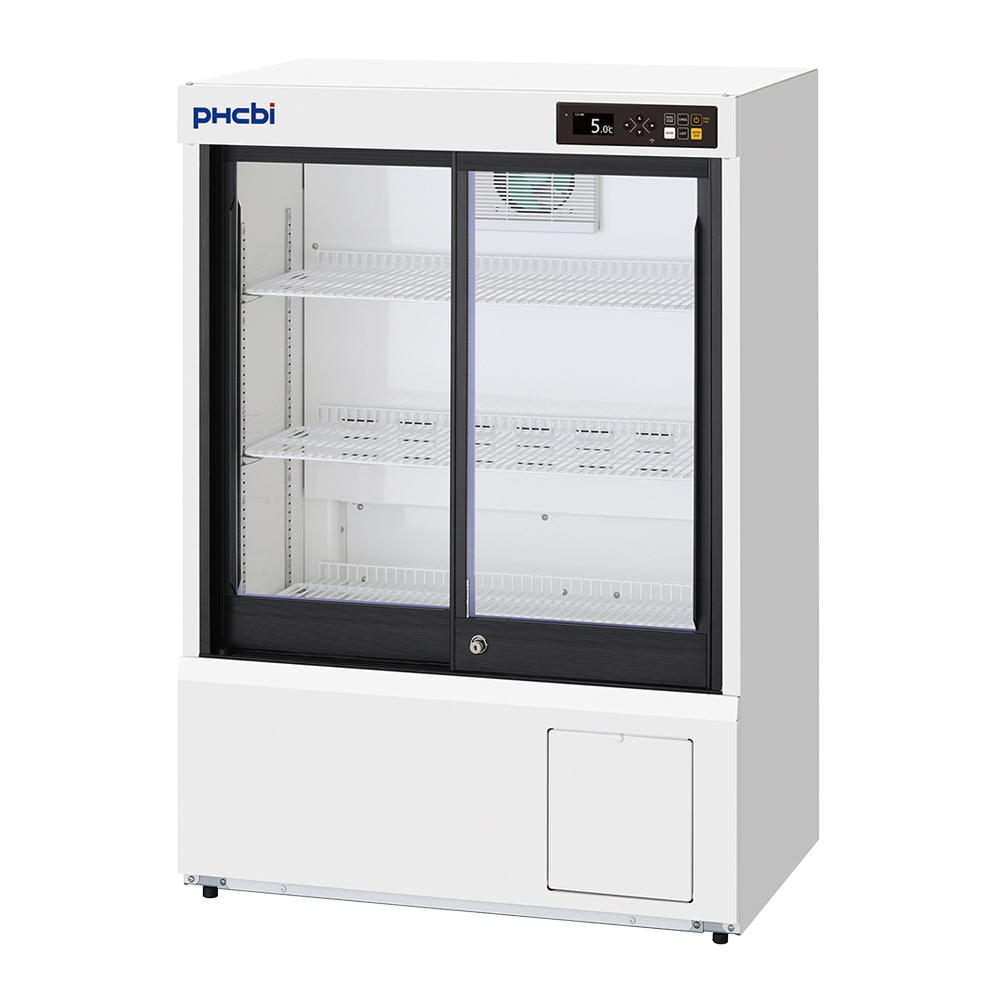 2-6779-27 ノンフロン 薬用冷蔵ショーケース 165L MPR-S150H-PJ 【AXEL