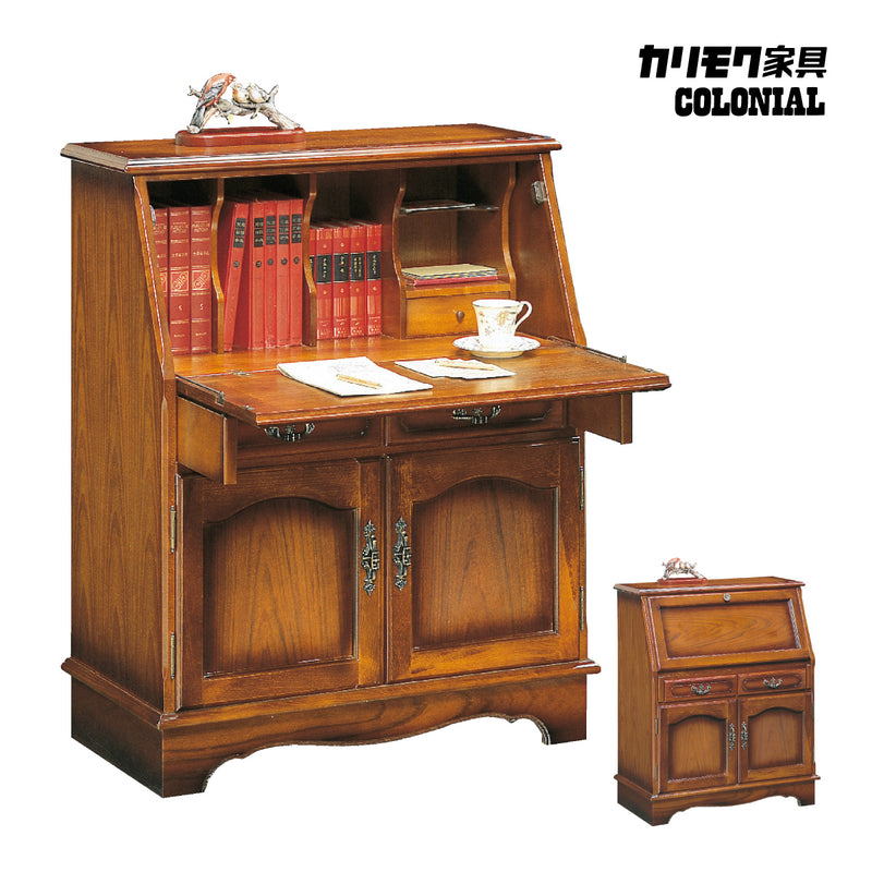 コロニアル カリモク ライティングビューロー QC3001NK デスク 机 幅