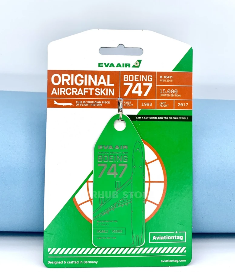 Aviation Boeing 747 Eva Air Keychain aviationtag