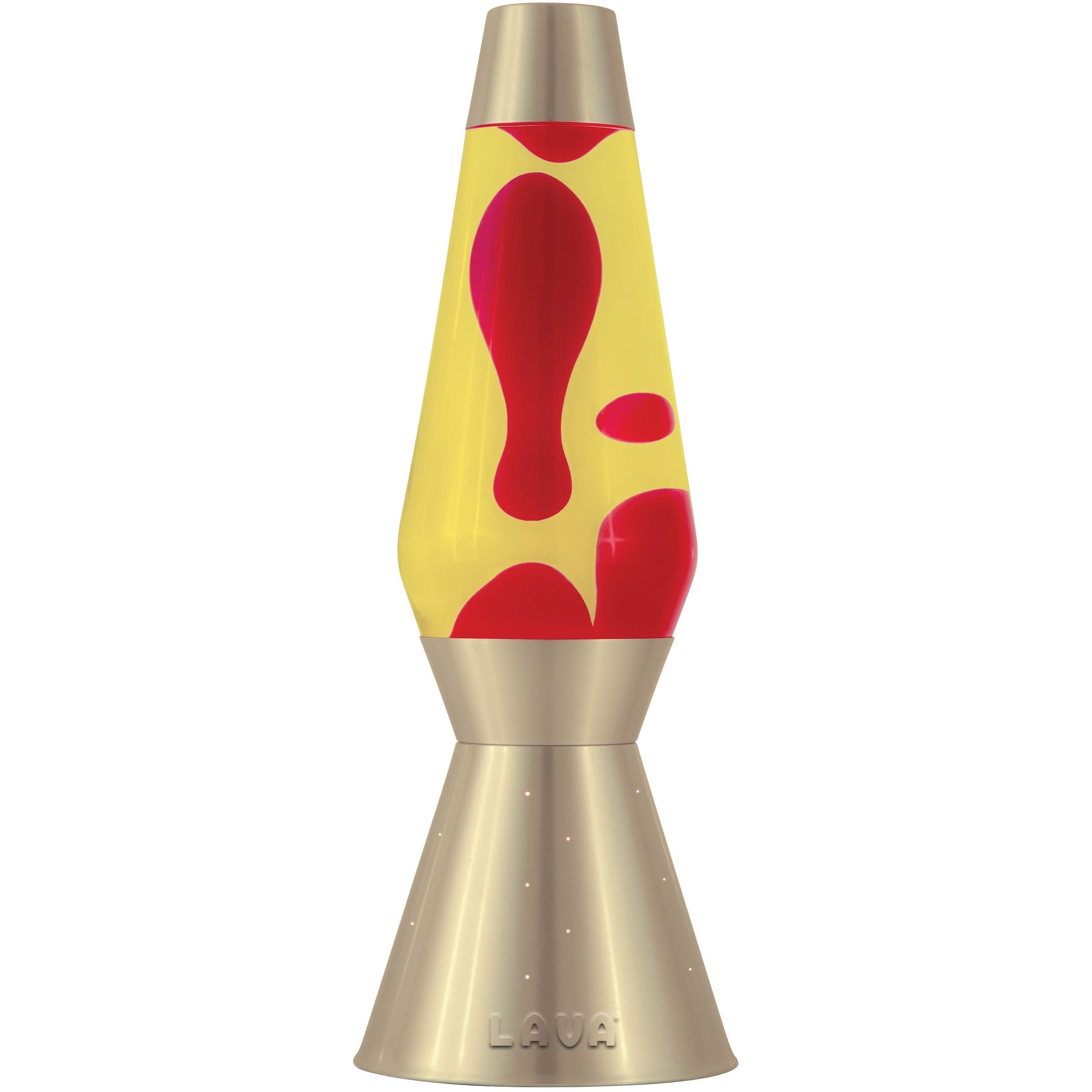 Century Red/ Yellow 16.3-inch Lava Lamp with Gold Base - Overstock