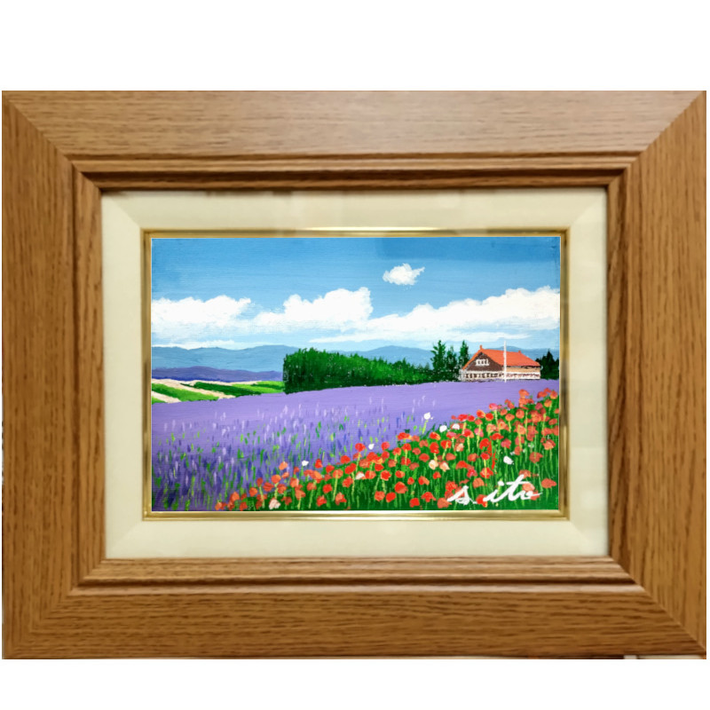 ☆伊藤正一☆「春の斜里岳」アクリル画 F4号 未使用！ ☆伊藤正一