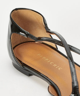 PIPPICHIC(ピッピシック)】 CROSS STRAP SQUARE TOE SHOES|allureville