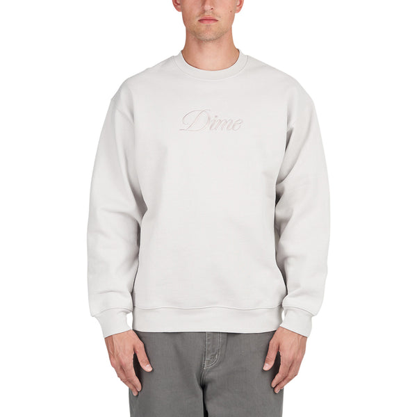 Dime Cursive Logo Crewneck (Grey) DIMESP24D213CEM - Allike Store