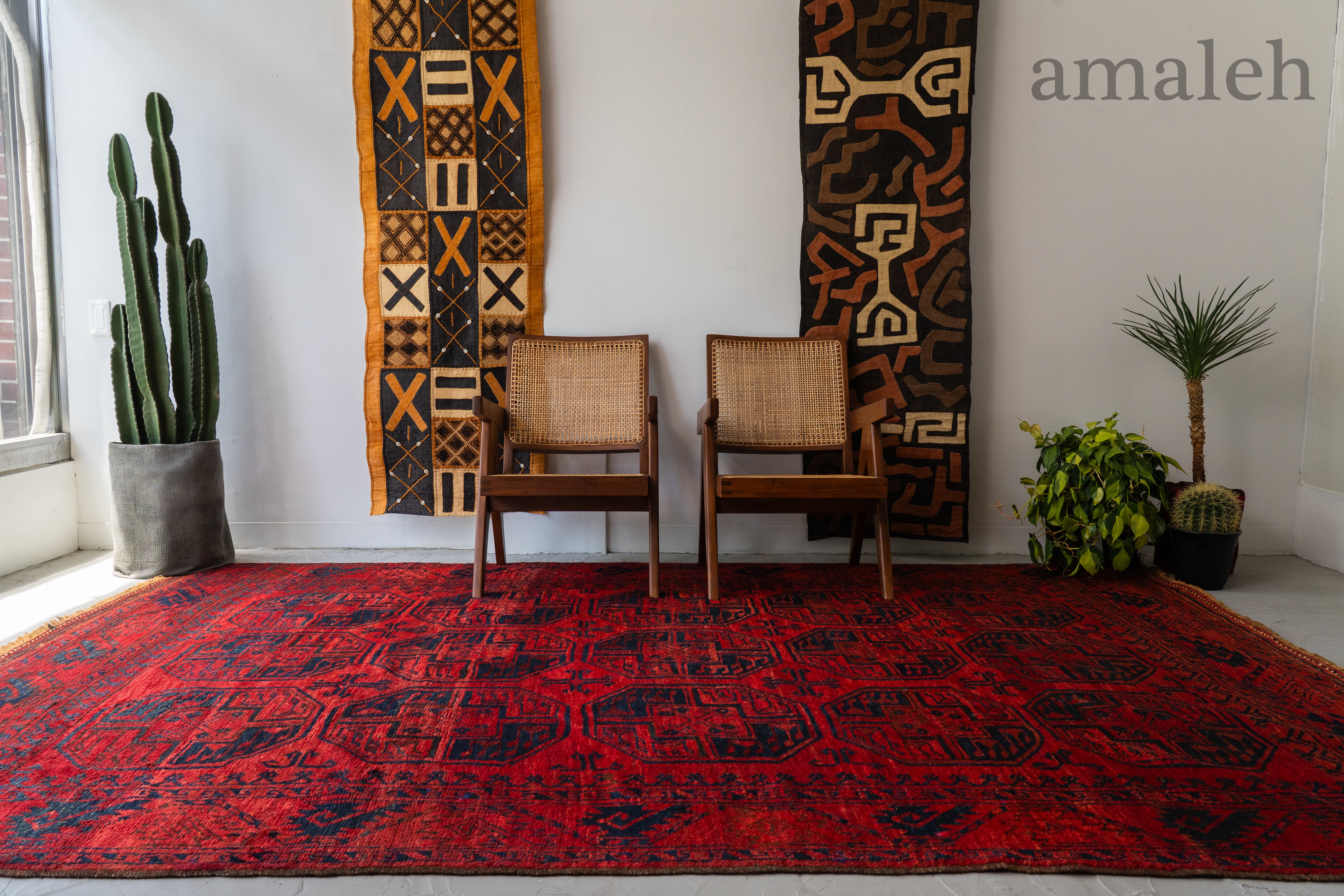 90s】超大判! L297cm モロッコ製 ヴィンテージラグ トライバルラグ 90s