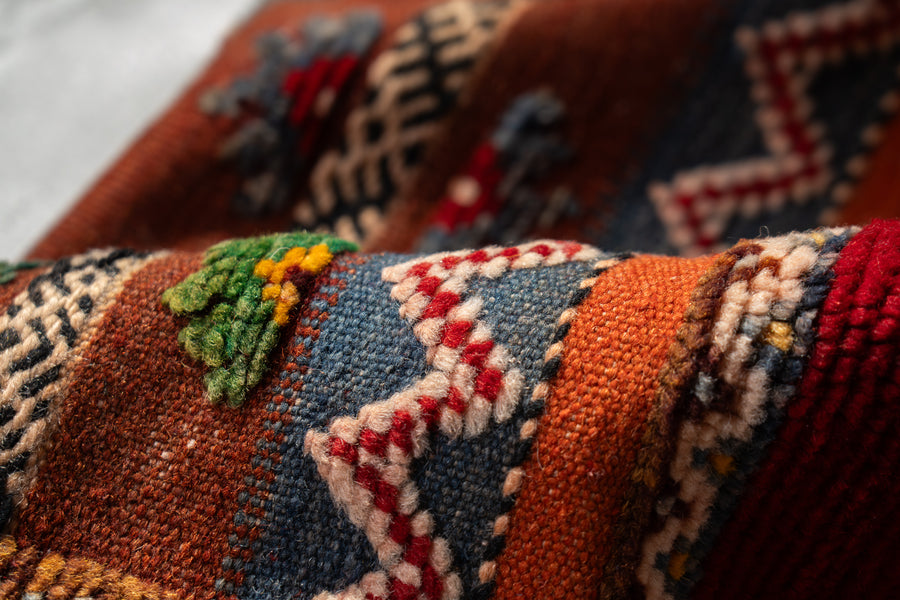 モロッコ産 1980年代 手織り絨毯】モロッカンラグ-ヴィンテージラグ