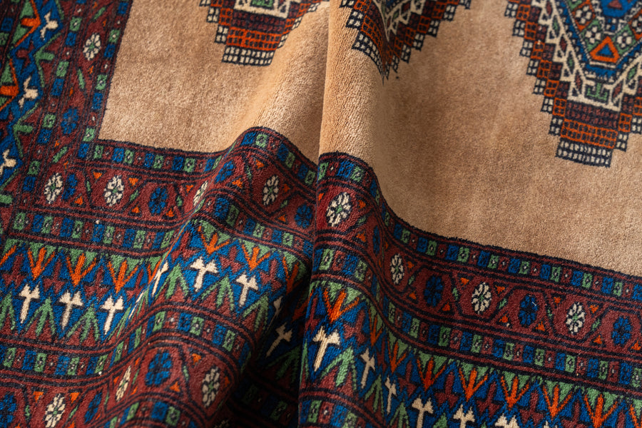 パキスタン産 1980年代 パキスタンラグ】手織り絨毯-アンティークラグ