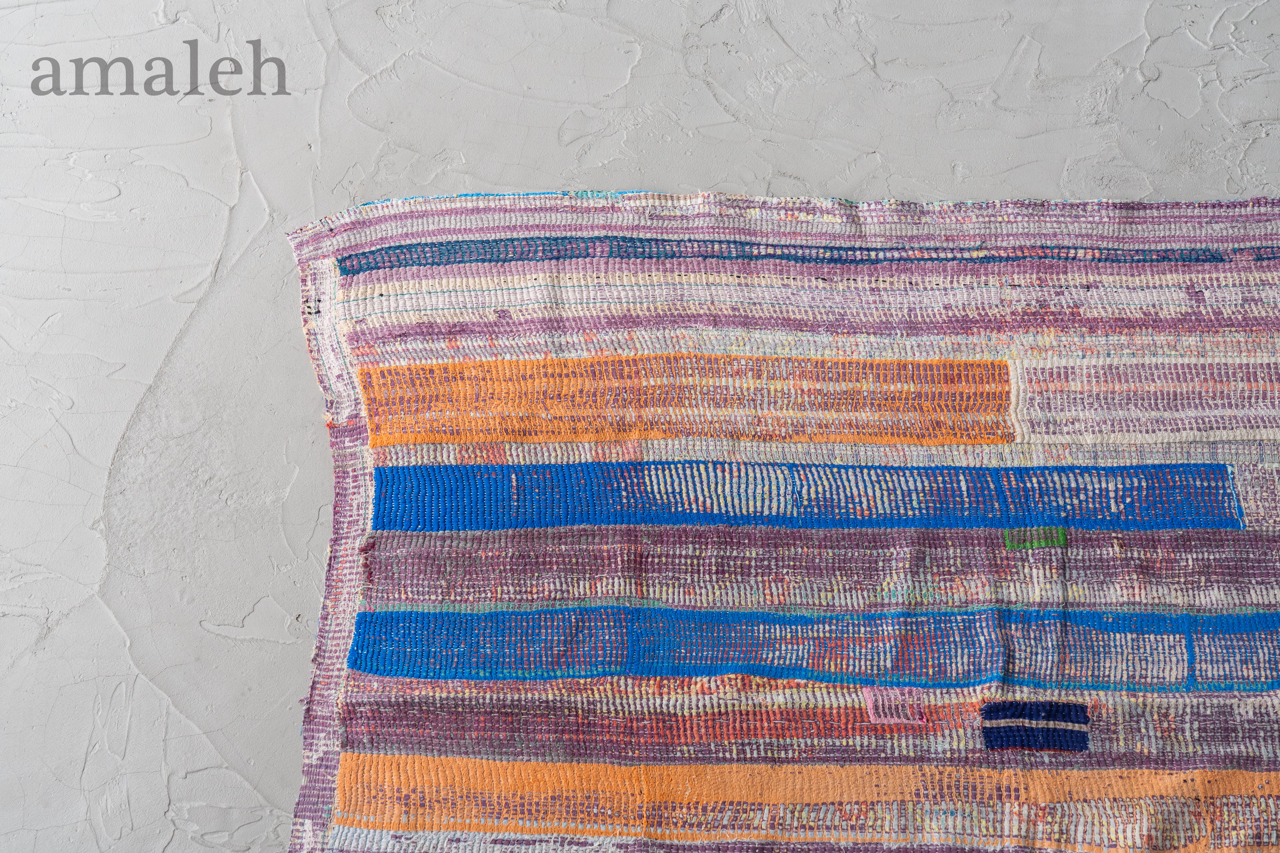 soshiwamiヴィンテージラリーキルト カンタキルト インド製 青紫系