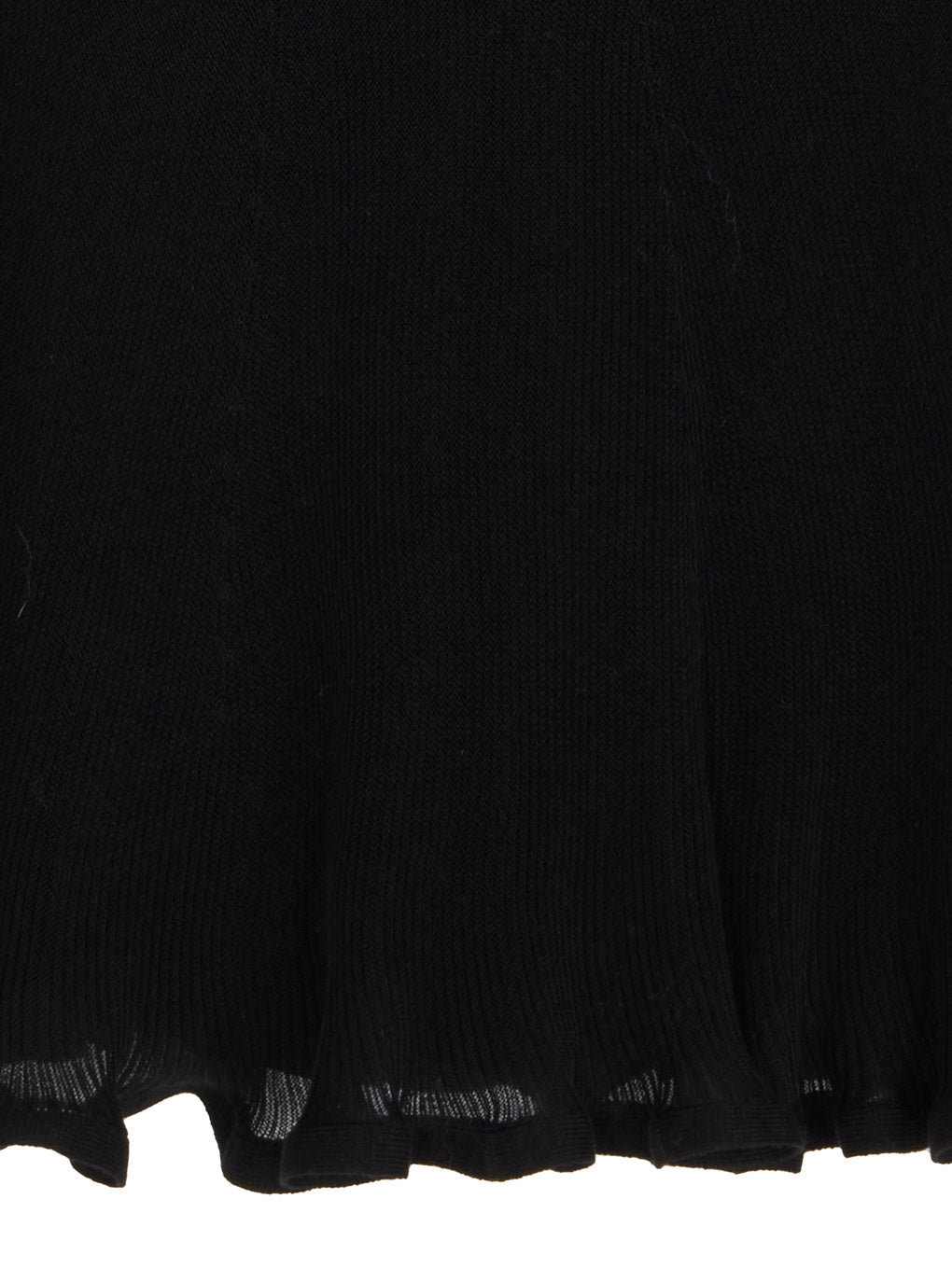 SHEER FRILL V NECK KNIT TOP