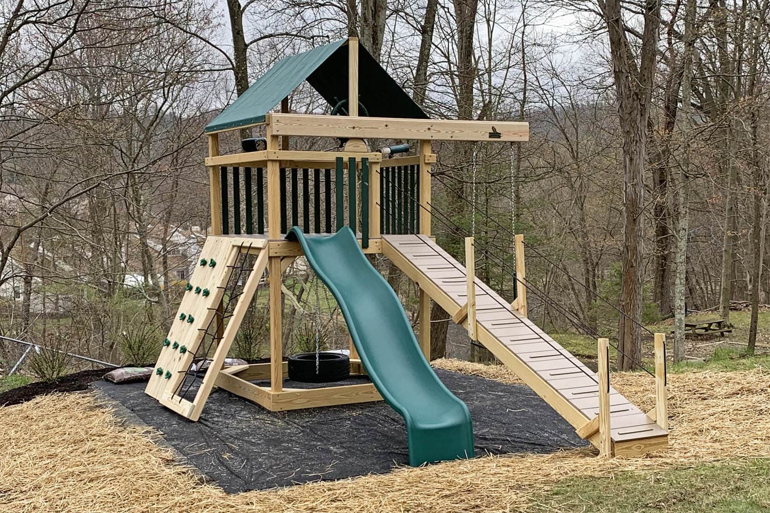 6x6 Challenger Wood Playset for Sale | Amish Direct Playsets