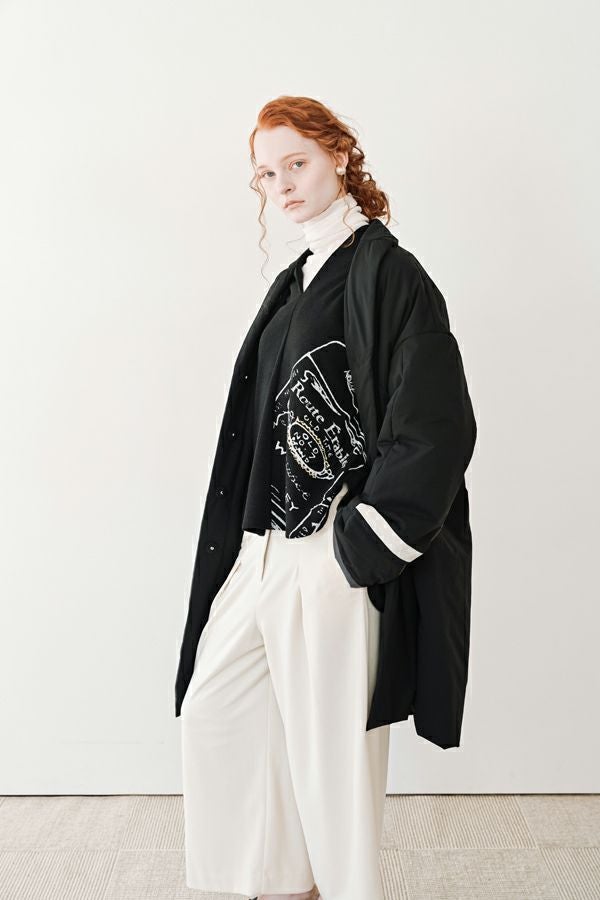 配色パッチ中綿コート | メゾンドアムウ