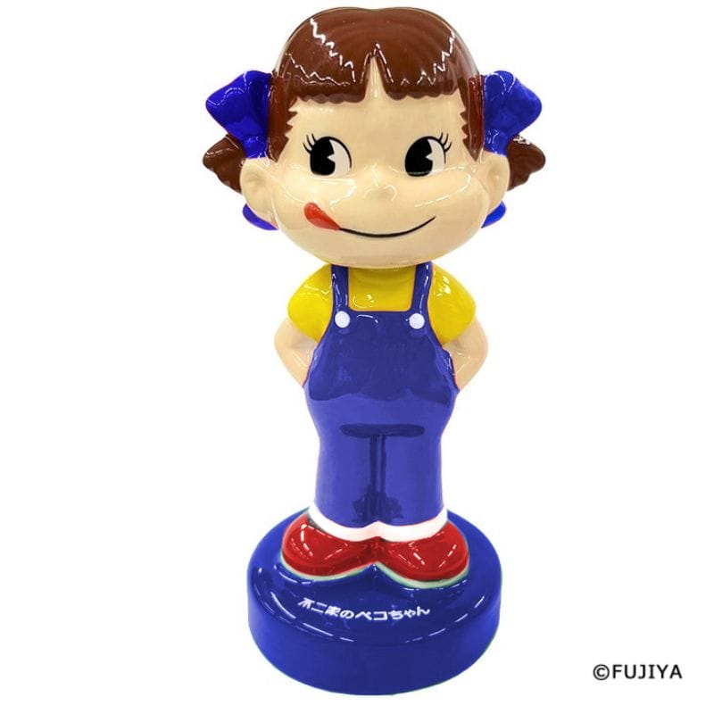 不二家 公式 陶器製首振りペコちゃん人形2024 陶器 人形 置物 ペコ