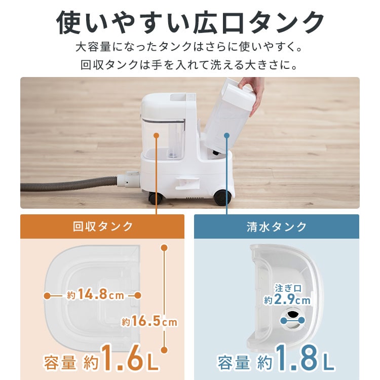 大容量リンサークリーナー スタンダードタイプ RNSP-P1600 ホワイト