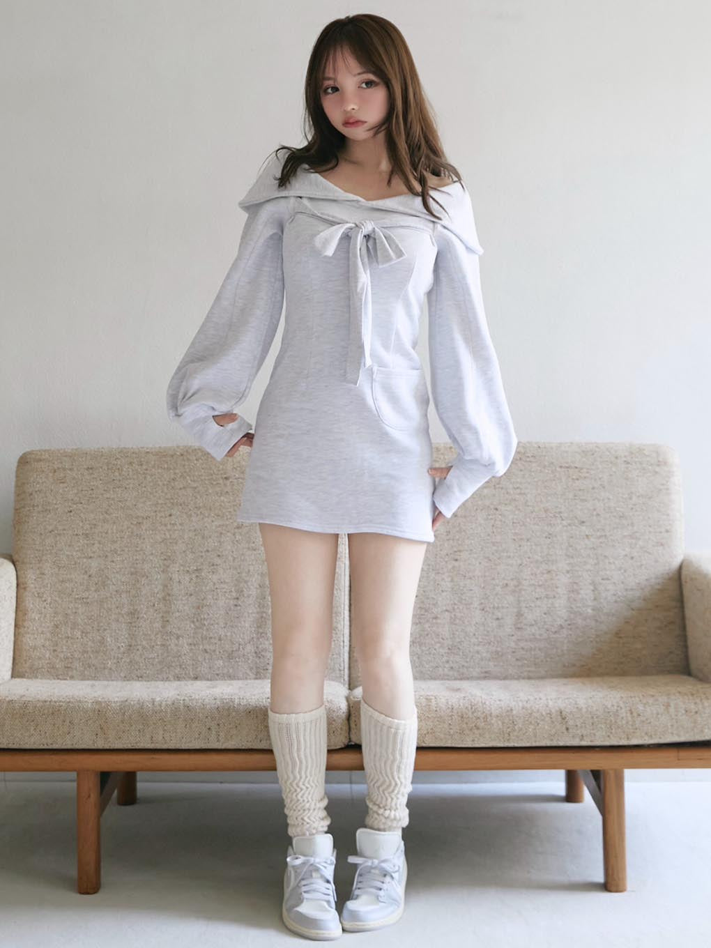 ANDMARY】Manon ribbon mini dress