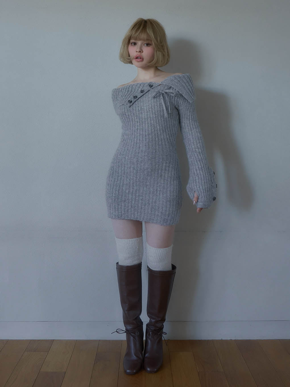 Amari ribbon mini dress