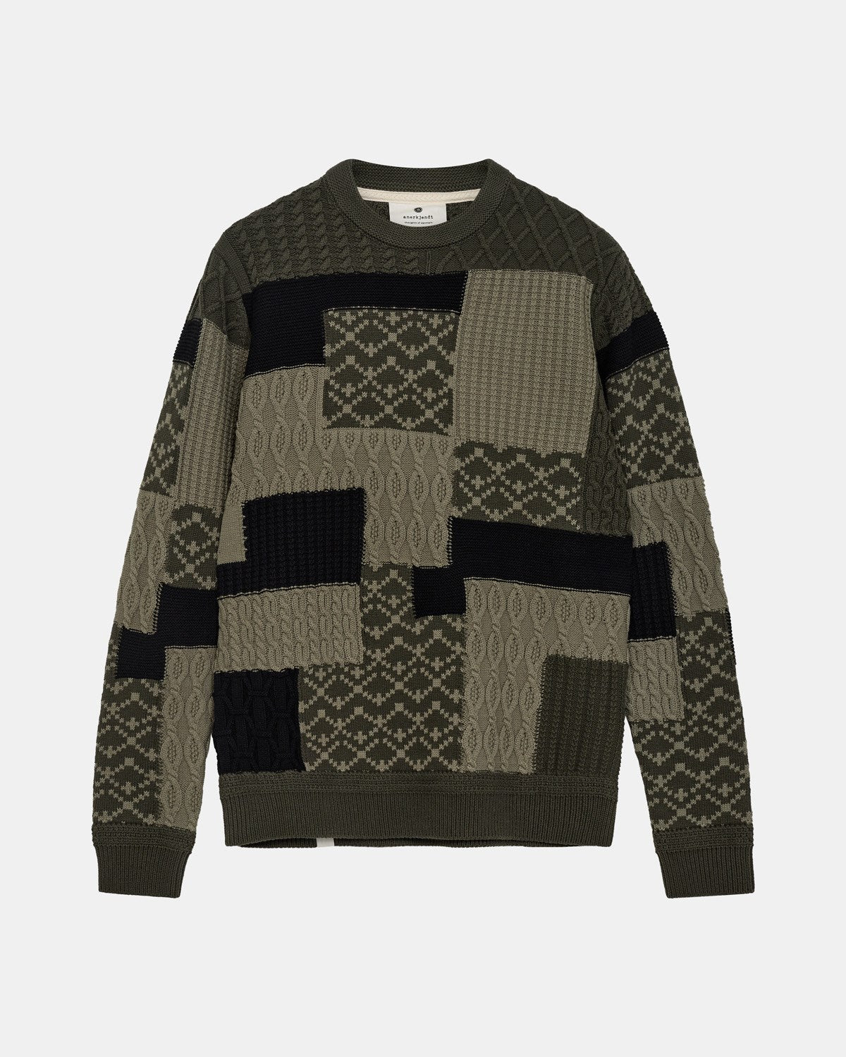 AKSUNE PATCHWORK KNIT - Forest night