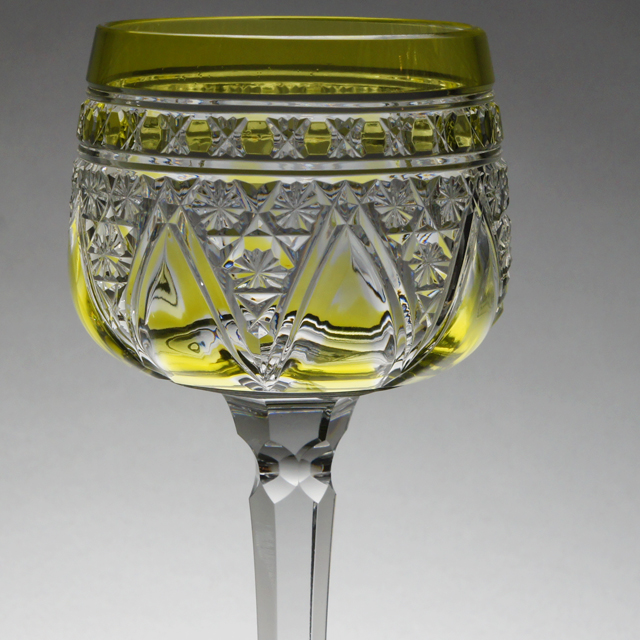 Baccarat バカラ ツァー グラス ワイングラス イエロー 27㎝ 箱付 □未