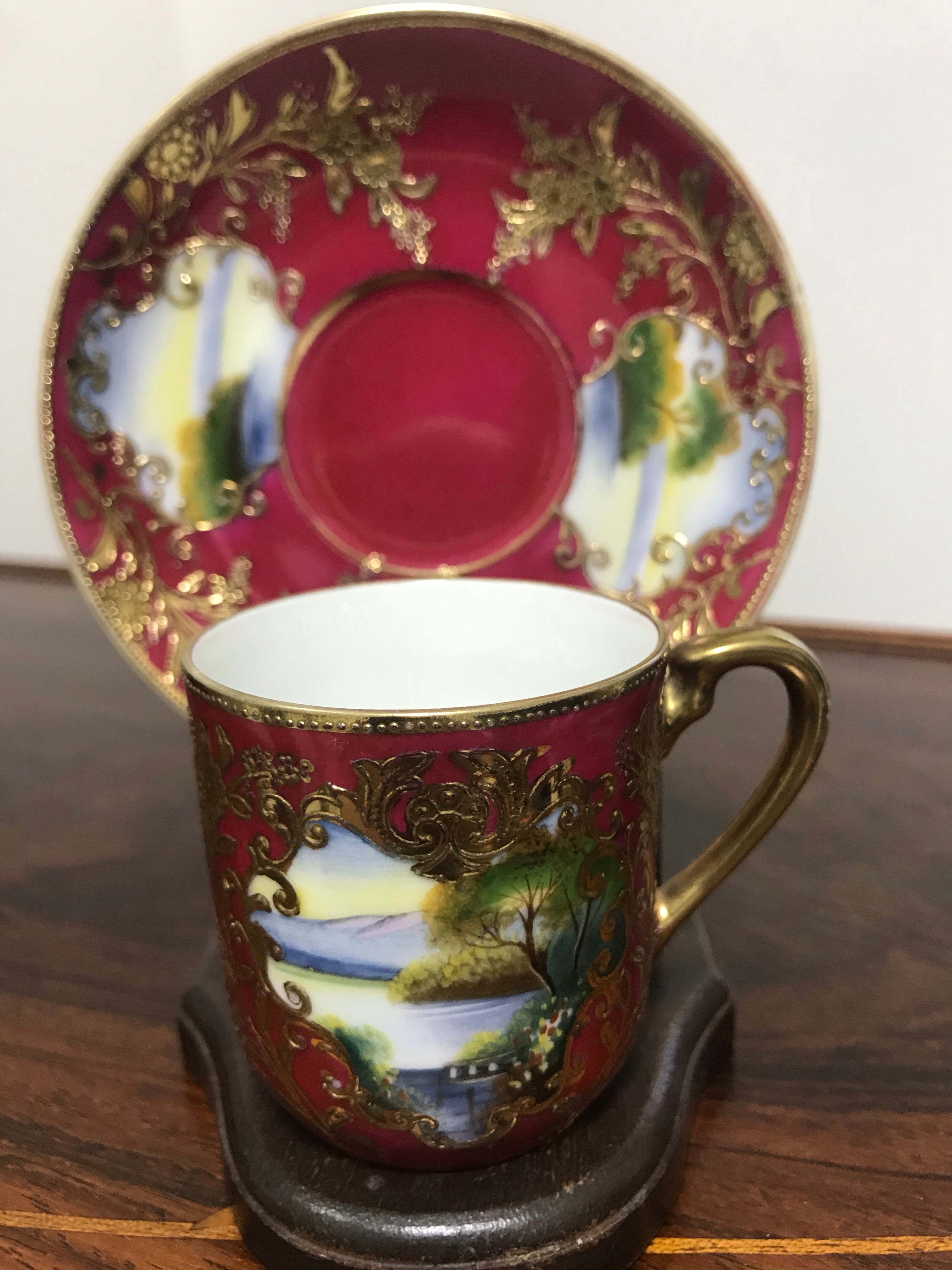 オールドノリタケ ティー・コーヒー・デミタス カップ&ソーサー