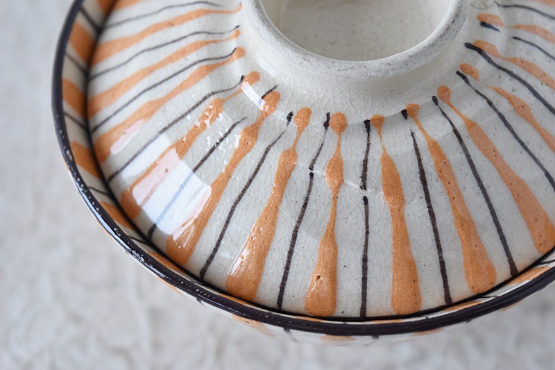 瀬戸 麦藁手 蓋付茶碗 在銘 - 生活骨董と古布のアンティークショップ