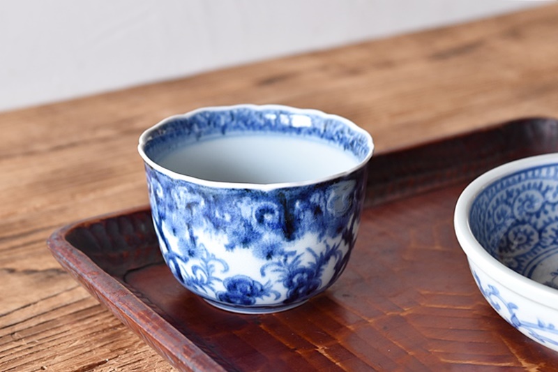 古伊万里 鳳凰 唐草 冨貴長春 ニュウ 窯傷あり 色絵付 草花文様 古