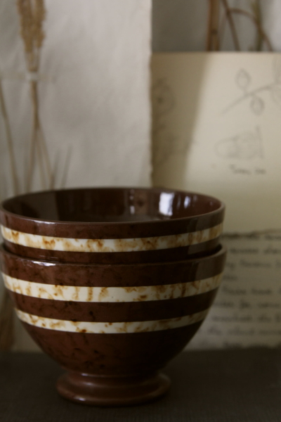 アンティークサルグミンヌ SARREGUEMINES カフェオレボウル 花柄