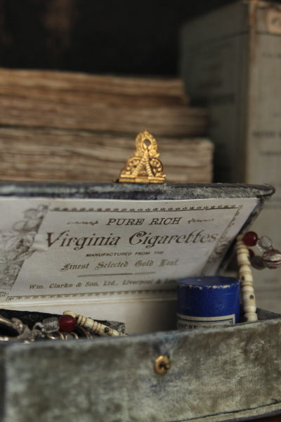 アンティーク紙箱 パウダーボックス nymphea フランス アンティークス