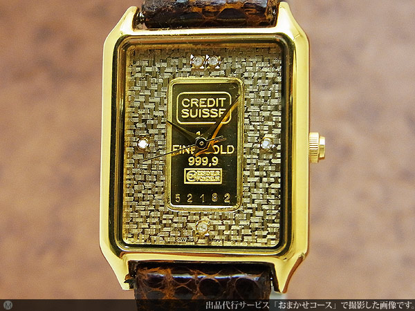 エルジン クロイゼ FINE GOLD999.9 豪華な宝飾ダイヤル クオーツ