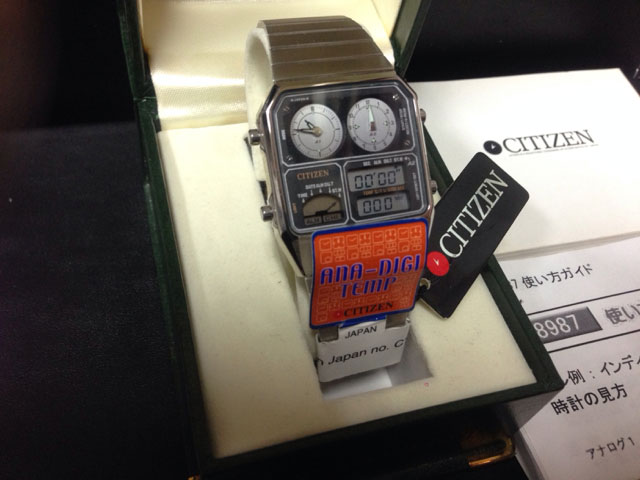 シチズン 美品 日本語訳の説明書・タグ付き アナデジテンプ | アン