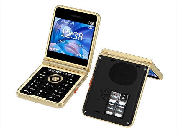 ASCII.jp：やっぱり出てきた「折りたたみスマホ」風の折りたたみケータイ